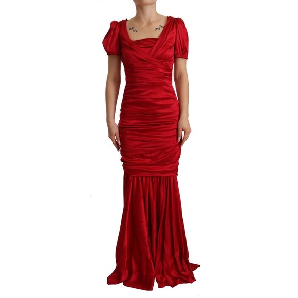 Dolce & Gabbana Bronze silk sheath dress